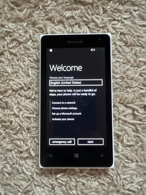 Microsoft Lumia 435 T-Mobile 4G GSM Smartphone White Prepaid